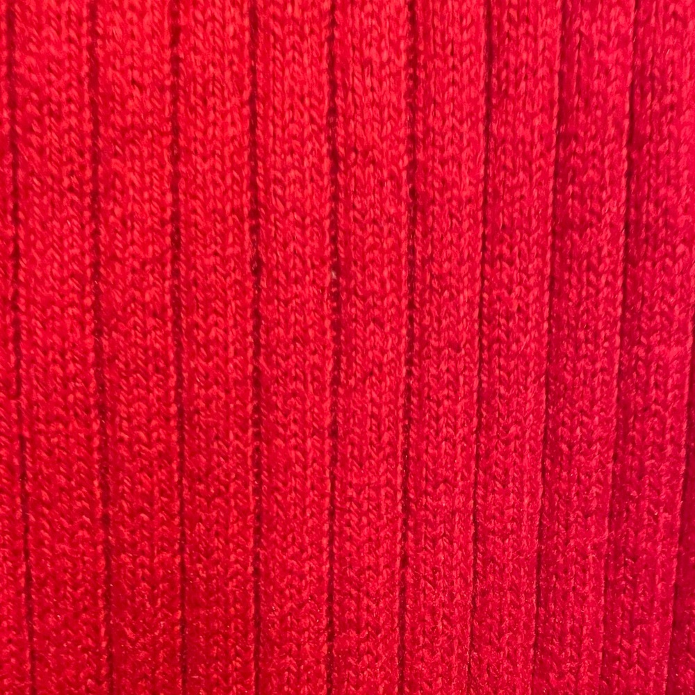 Talbots Red Ribbed Half-Zip Sweater - Picture 2 of 8